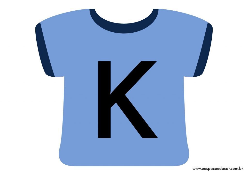 Educação Infantil: camisetas da letra inicial! - Versão Azul