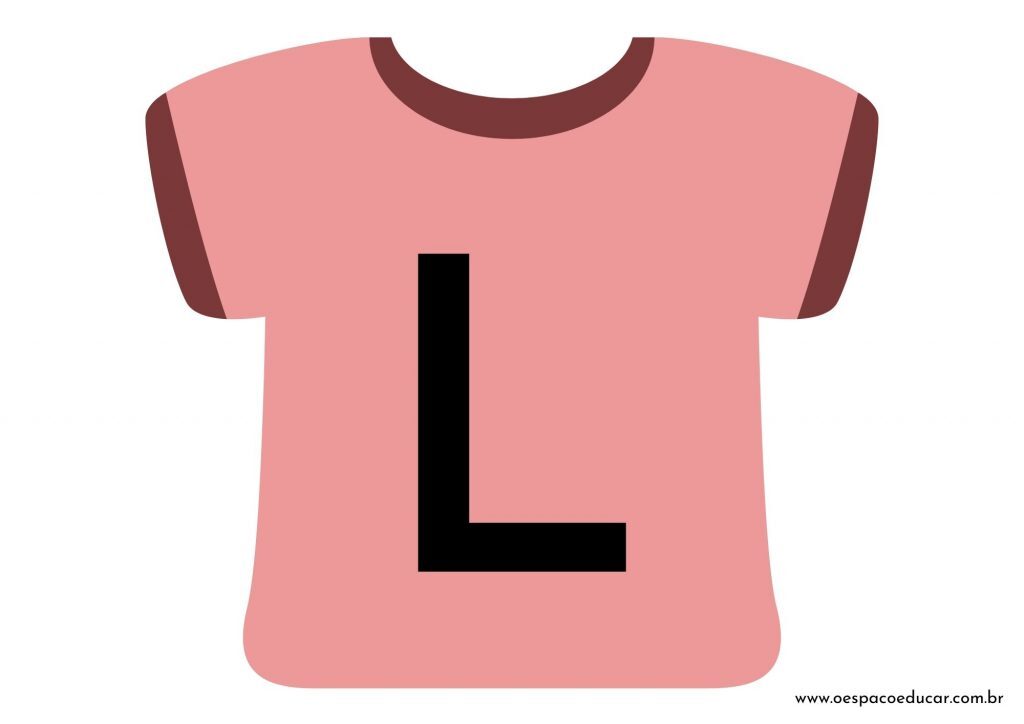 Educação Infantil: camisetas da letra inicial! - Versão Rosa