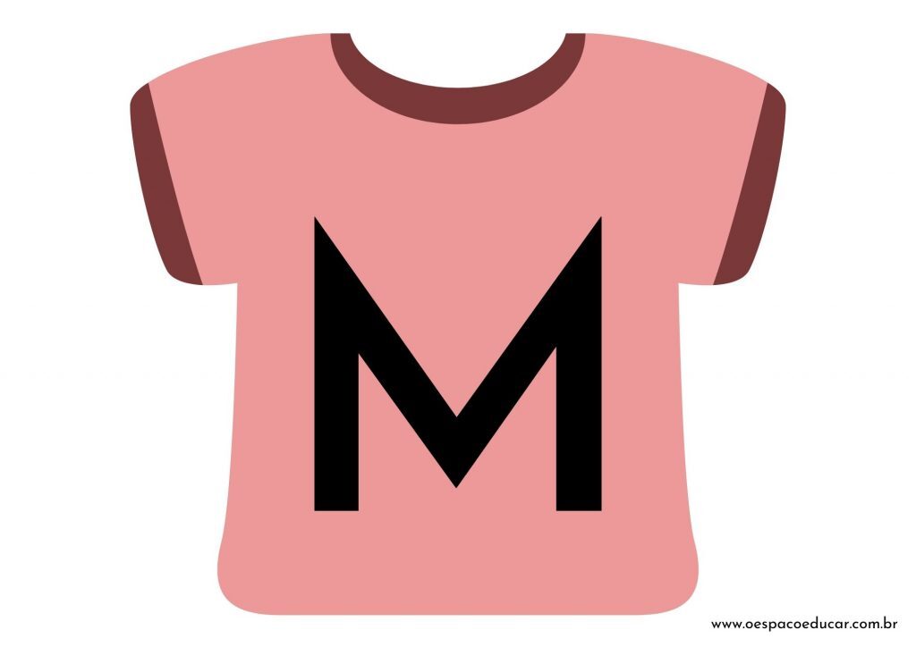 Educação Infantil: camisetas da letra inicial! - Versão Rosa