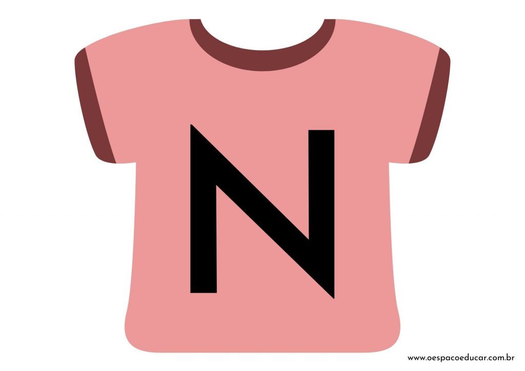 Educação Infantil: camisetas da letra inicial! - Versão Rosa