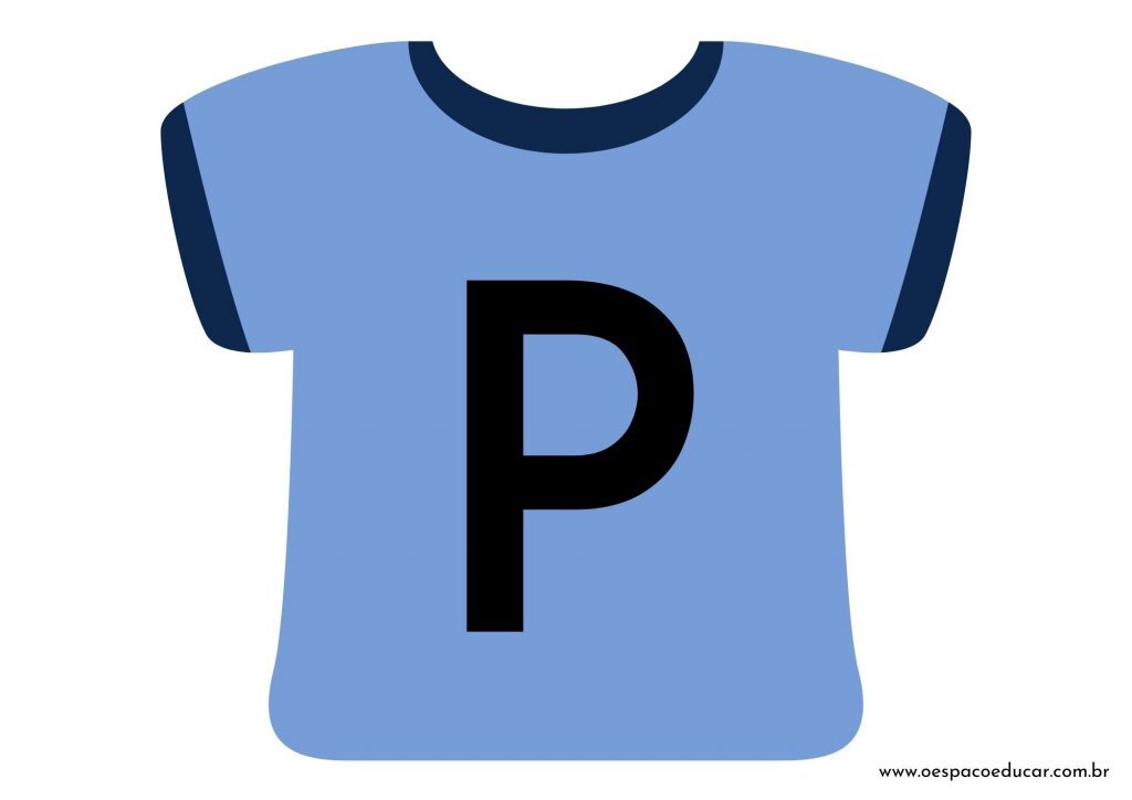 Educação Infantil: camisetas da letra inicial! - Versão Azul