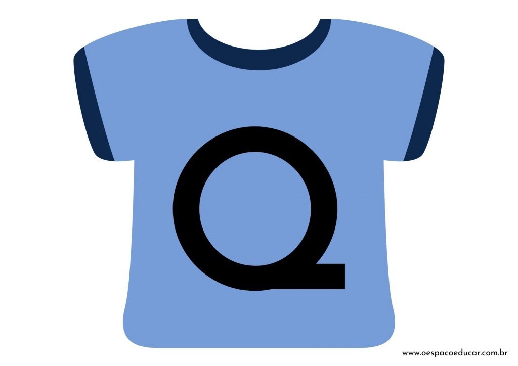 Educação Infantil: camisetas da letra inicial! - Versão Azul