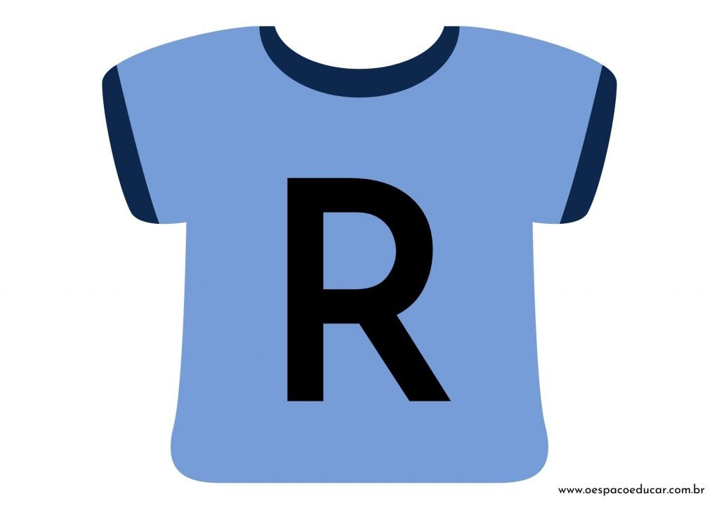 Educação Infantil: camisetas da letra inicial! - Versão Azul