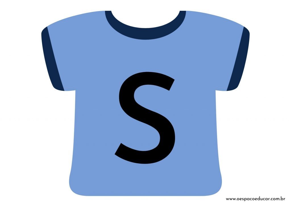 Educação Infantil: camisetas da letra inicial! - Versão Azul