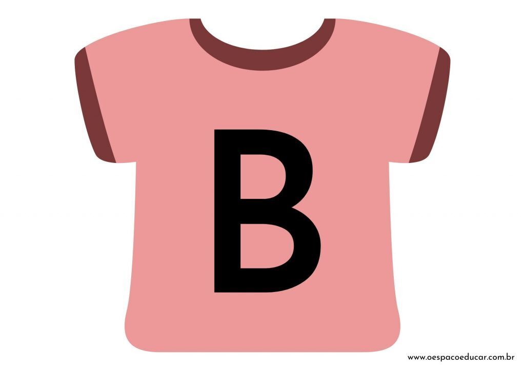 Educação Infantil: camisetas da letra inicial! - Versão Rosa