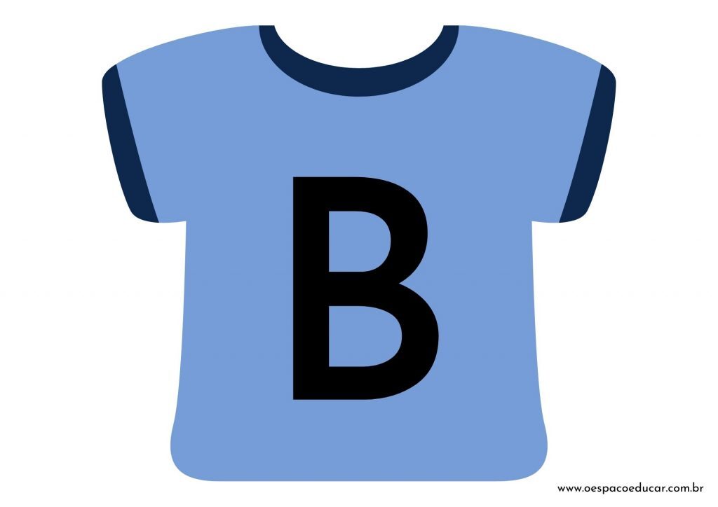 Educação Infantil: camisetas da letra inicial! - Versão Azul