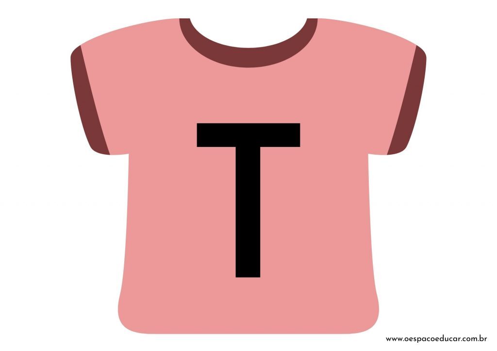 Educação Infantil: camisetas da letra inicial! - Versão Rosa