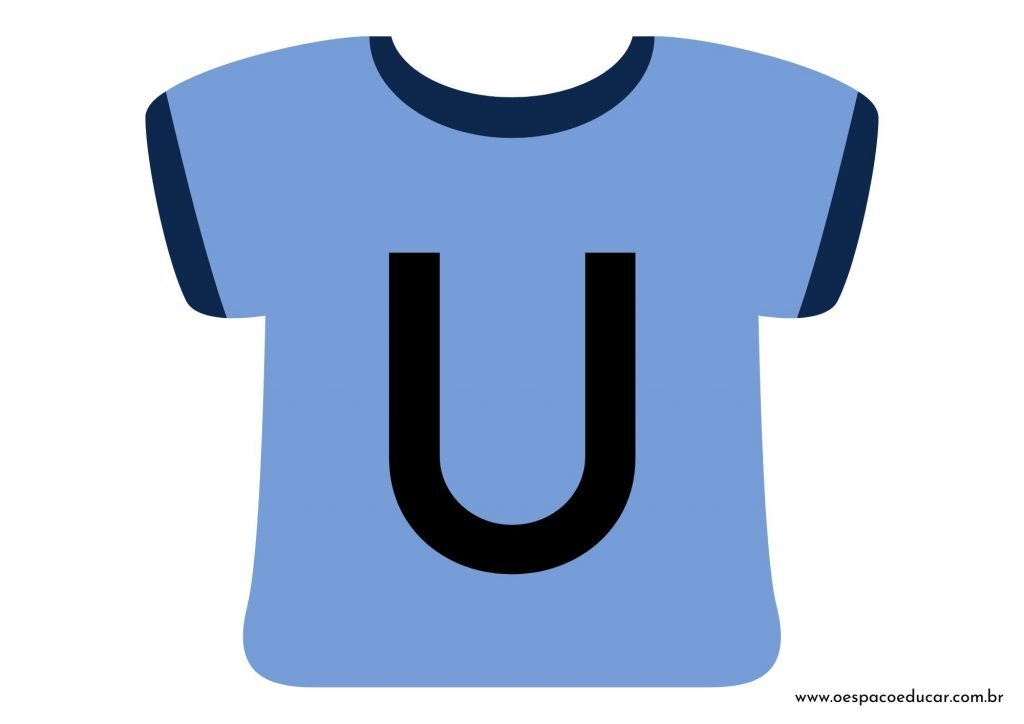 Educação Infantil: camisetas da letra inicial! - Versão Azul