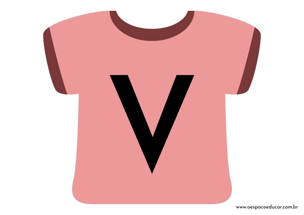 Educação Infantil: camisetas da letra inicial! - Versão Rosa