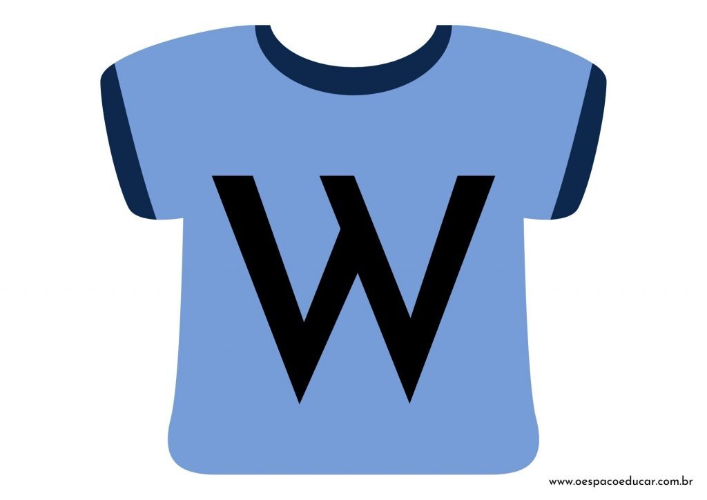Educação Infantil: camisetas da letra inicial! - Versão Azul