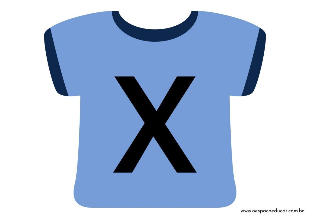 Educação Infantil: camisetas da letra inicial! - Versão Azul