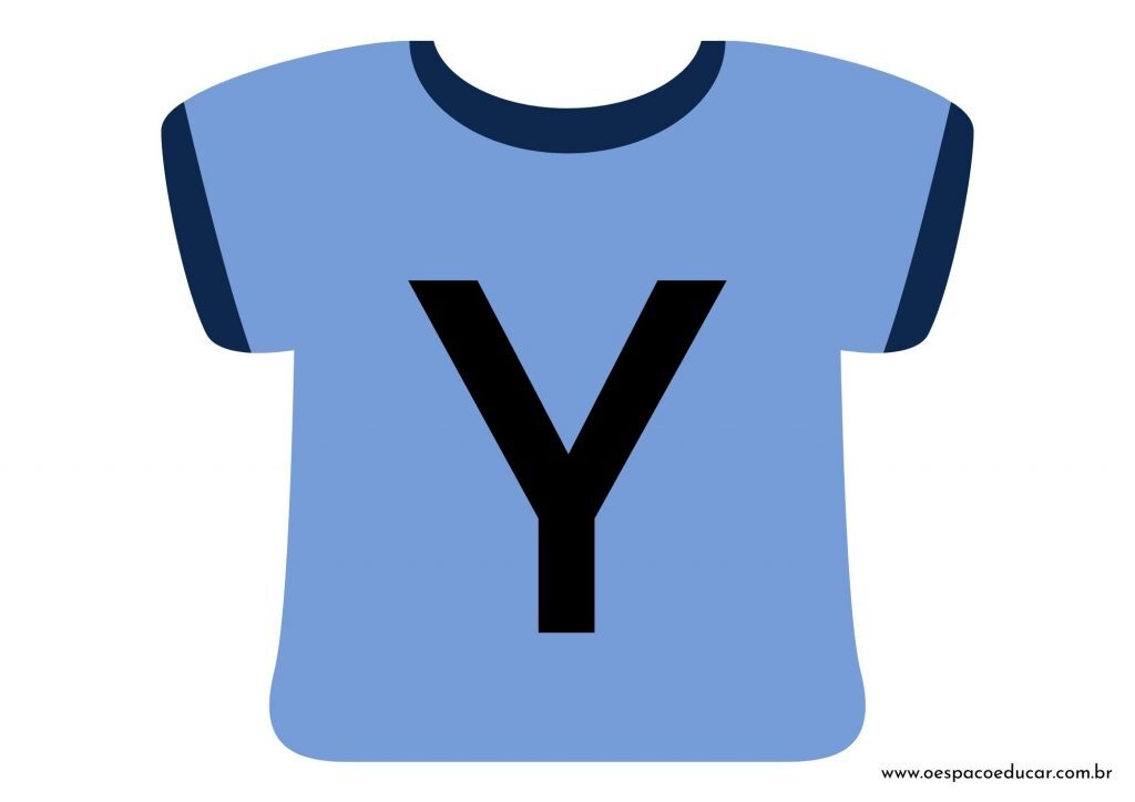 Educação Infantil: camisetas da letra inicial! - Versão Azul