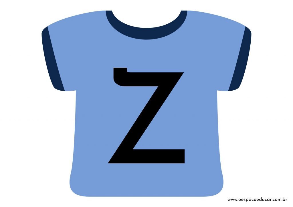 Educação Infantil: camisetas da letra inicial! - Versão Azul