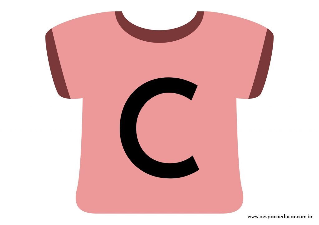 Educação Infantil: camisetas da letra inicial! - Versão Rosa