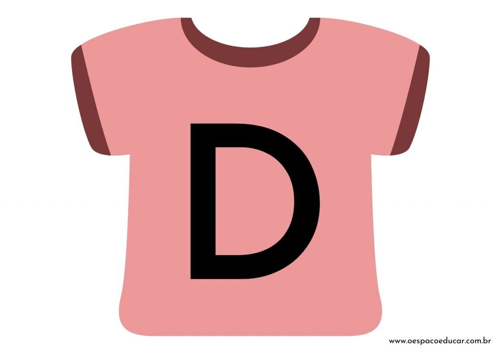 Educação Infantil: camisetas da letra inicial! - Versão Rosa