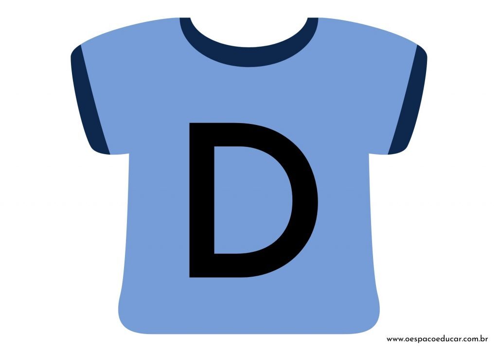 Educação Infantil: camisetas da letra inicial! - Versão Azul