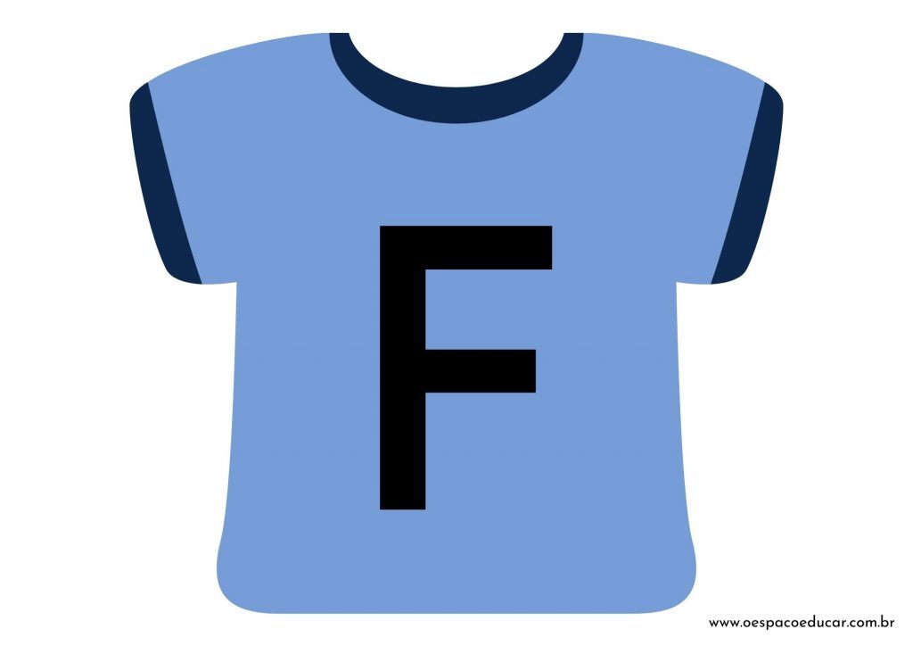 Educação Infantil: camisetas da letra inicial! - Versão Azul