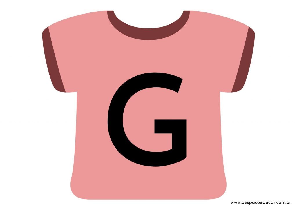 Educação Infantil: camisetas da letra inicial! - Versão Rosa