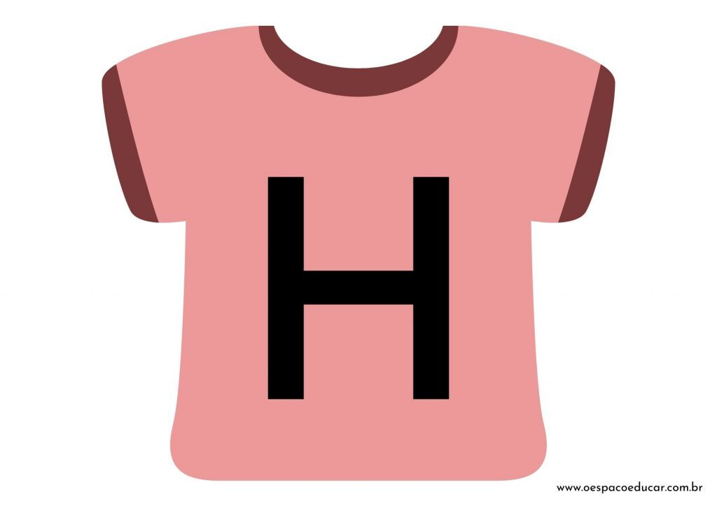 Educação Infantil: camisetas da letra inicial! - Versão Rosa