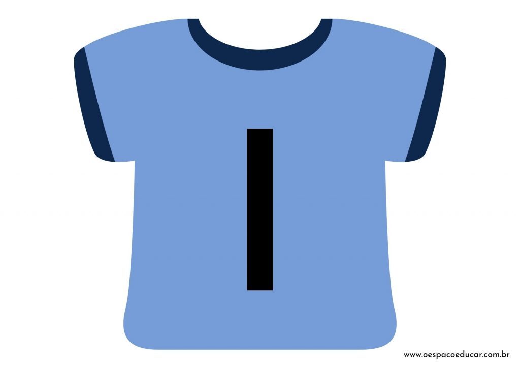 Educação Infantil: camisetas da letra inicial! - Versão Azul