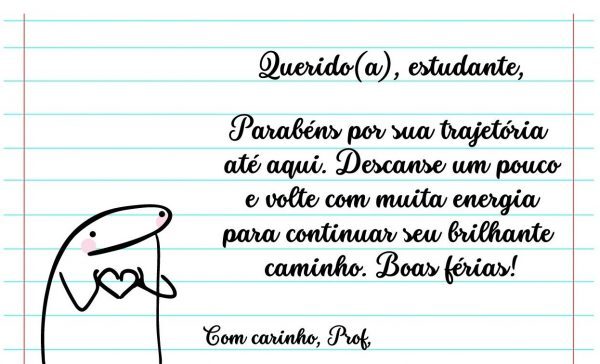 Bilhete de férias!