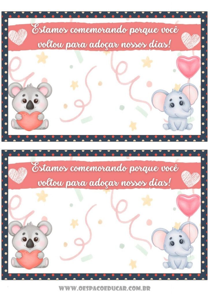 Cartão volta às aulas cute