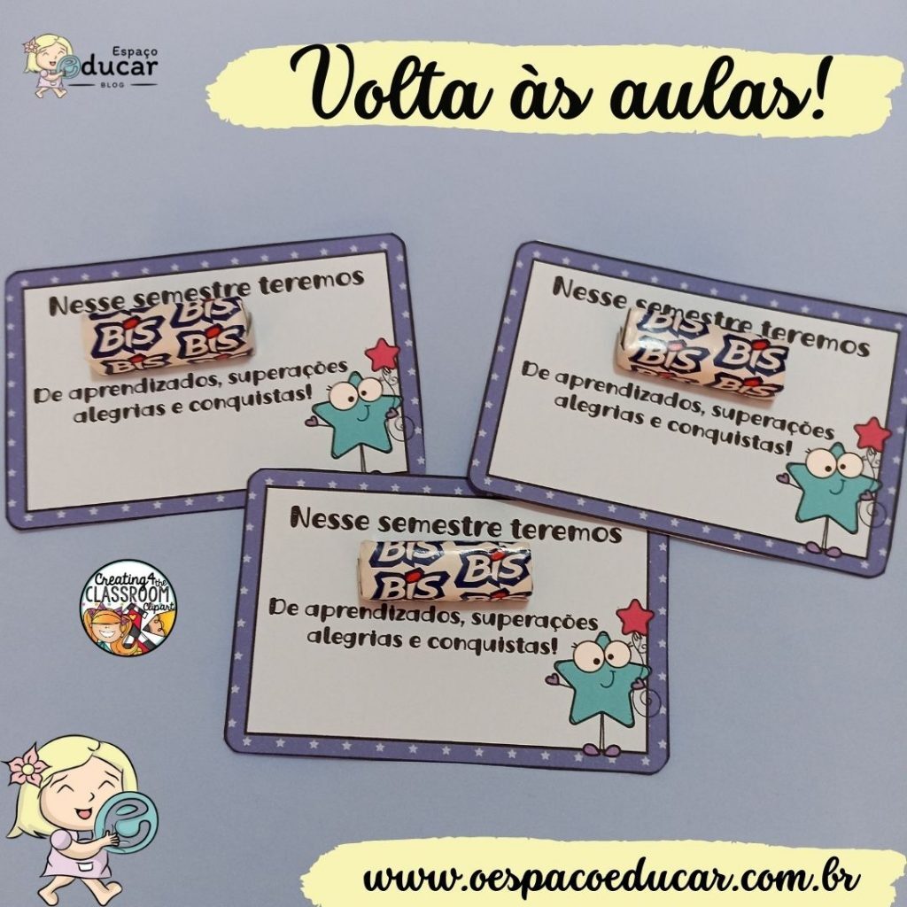 Volta às aulas: cartão com BIS!