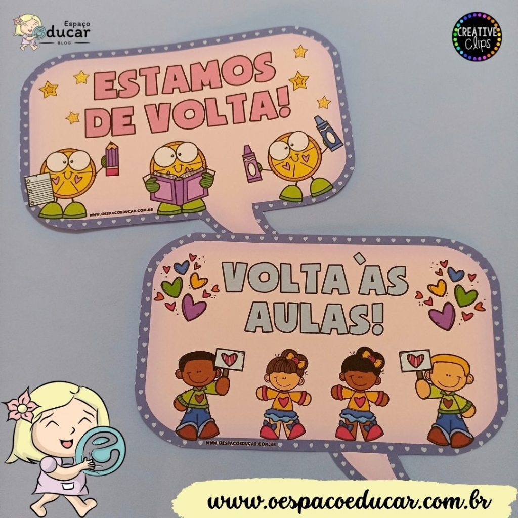 Plaquinhas volta às aulas!