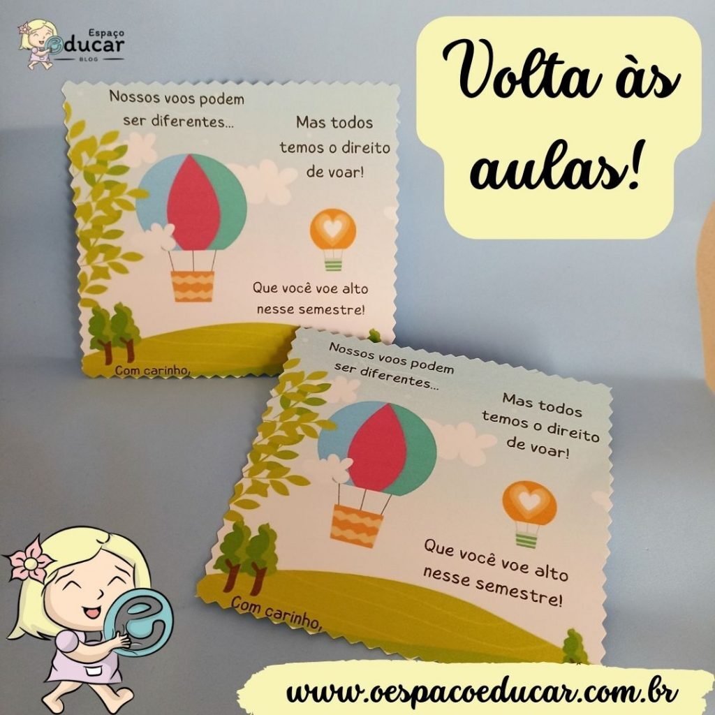 Volta às aulas: cartão balão!
