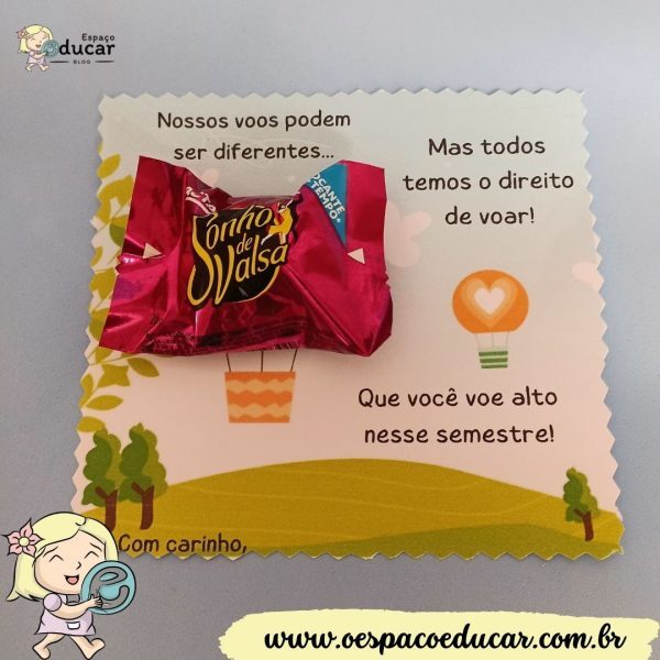 Volta às aulas: cartão balão!