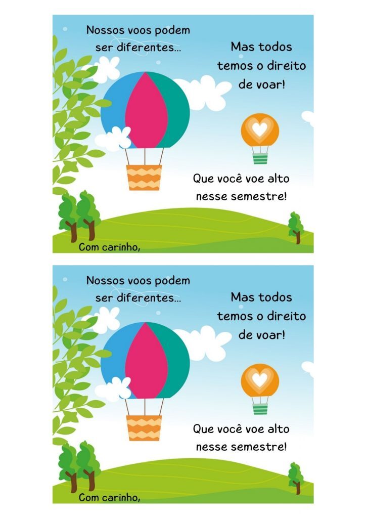 Volta às aulas: cartão balão!