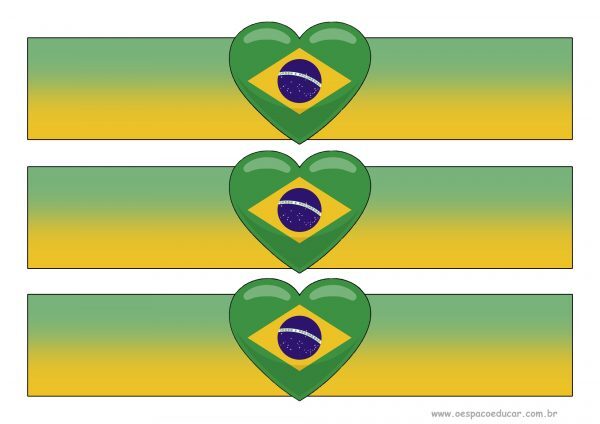 Braceletes, palitoches e bandeira do Brasil!