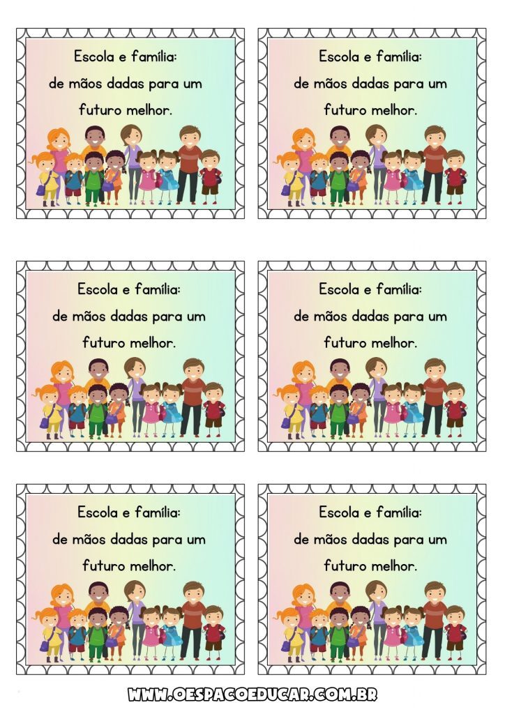 Escola e familia de maos dadas