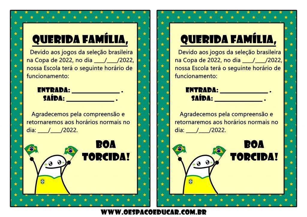 Recado copa