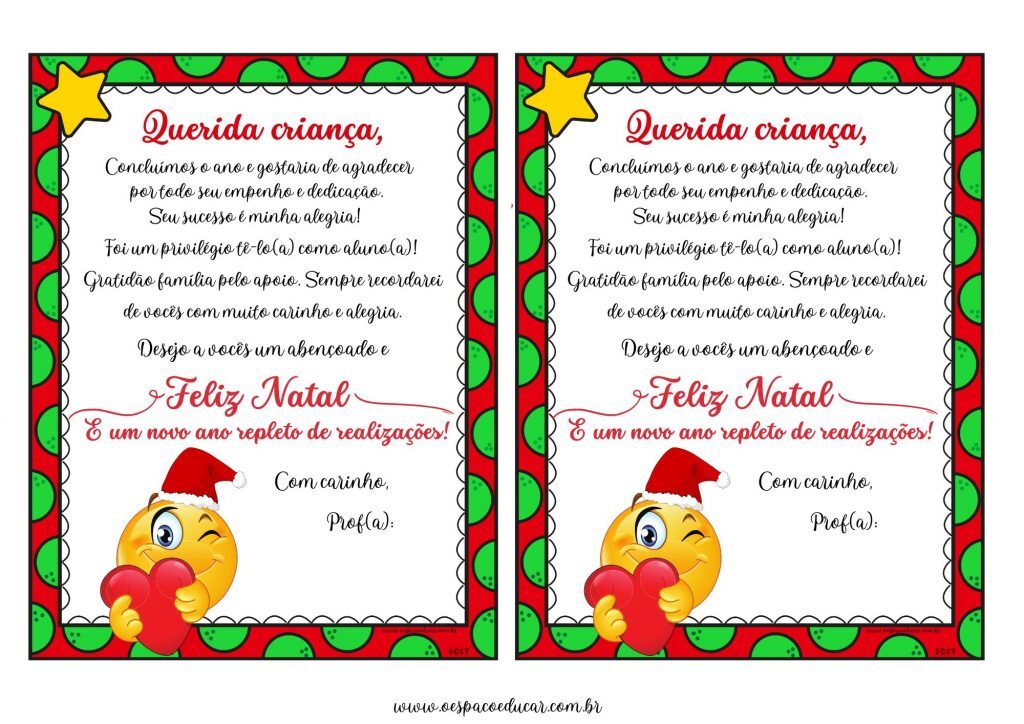 Lindos recadinhos de encerramento do ano letivo para imprimir!
