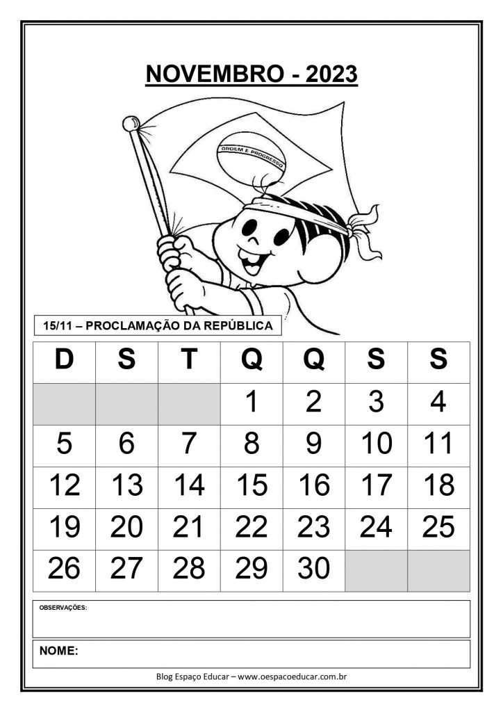 CALENDÁRIOS 2023 TURMA DA MÔNICA