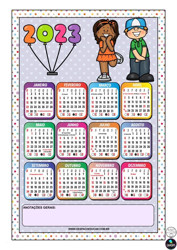 CALENDARIOS 2023 ESPACOEDUCAR