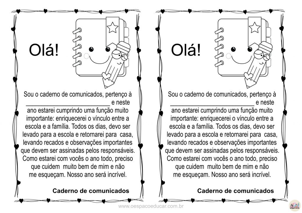 Caderno de recados