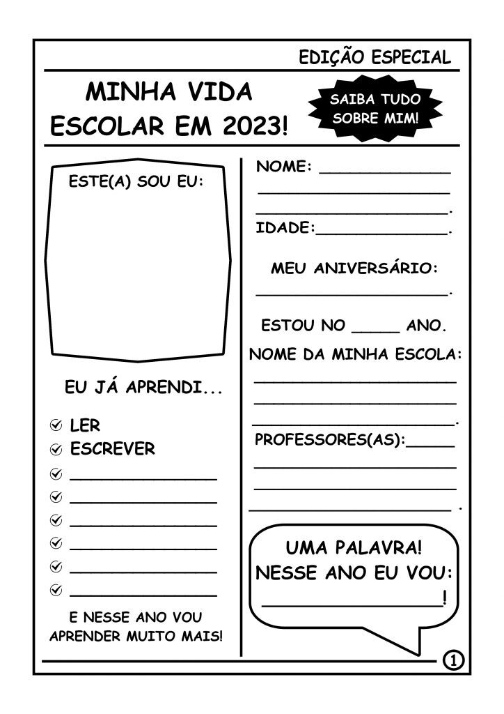 JORNAL ESPECIAL MINHA VIDA ESCOLAR EM 2023