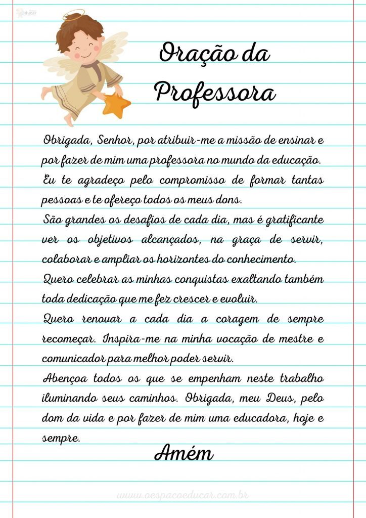 Oração da Professora!