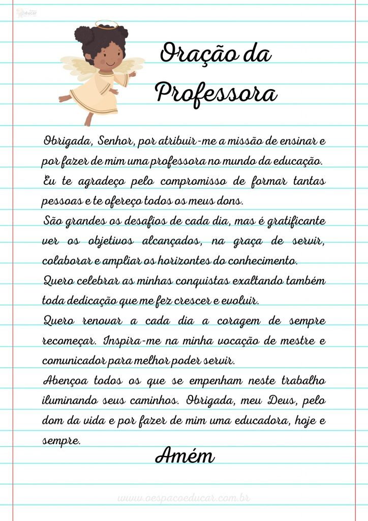 Oração da Professora!