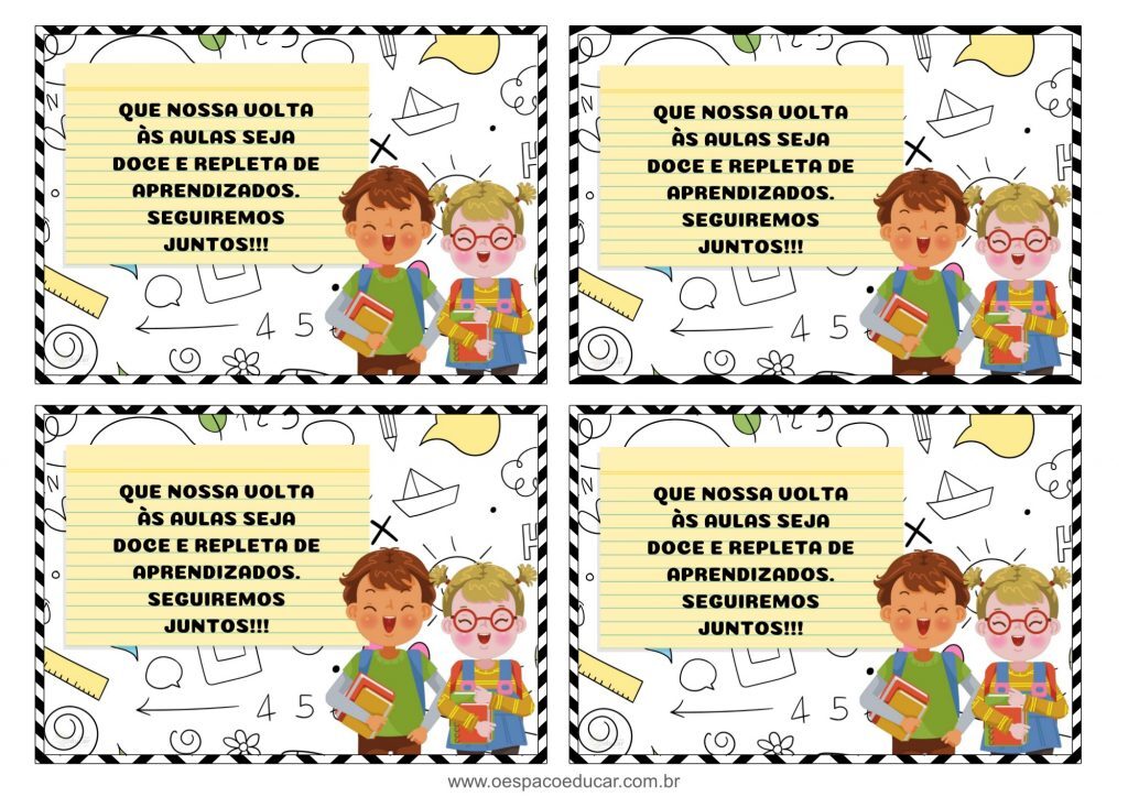 Cartão volta as aulas
