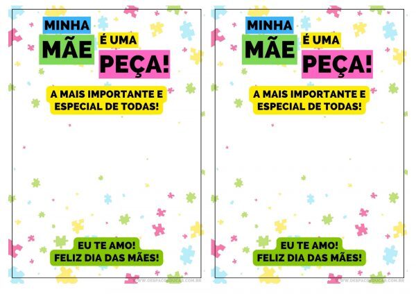 Cartão “Minha mãe é uma peça!”