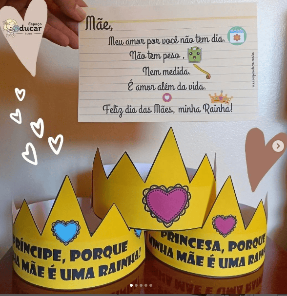 Dia das Mães: cartão e coroas dia das Mães!