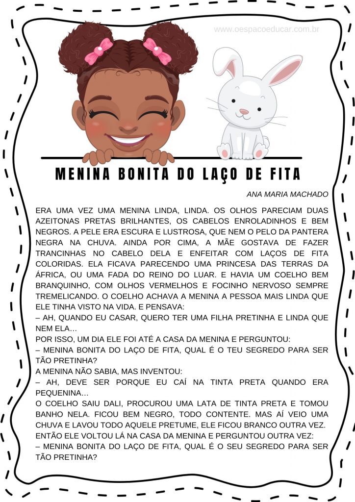 Menina bonita do laço de fita: texto e atividades