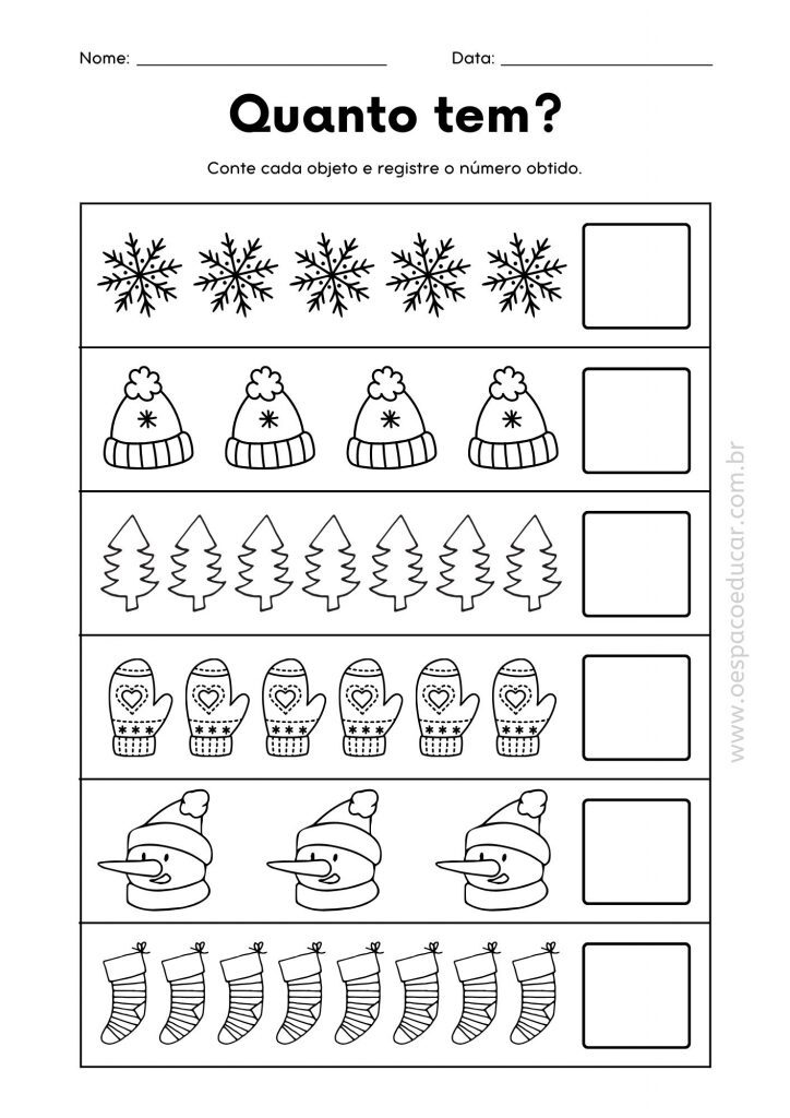 Educação Infantil: Natal e os números!