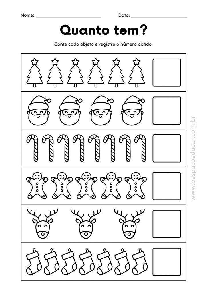 Educação Infantil: Natal e os números!