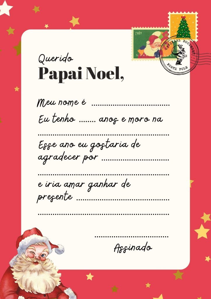 Natal: modelos de cartinha para o Papai Noel!