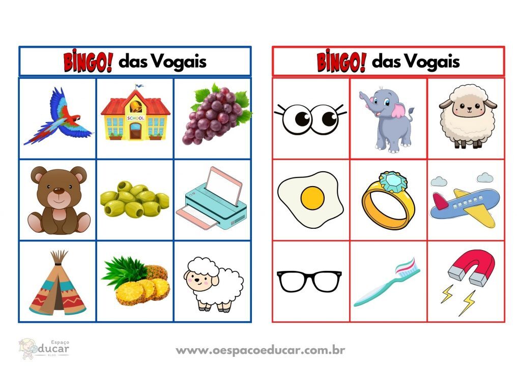 Bingo das vogais!