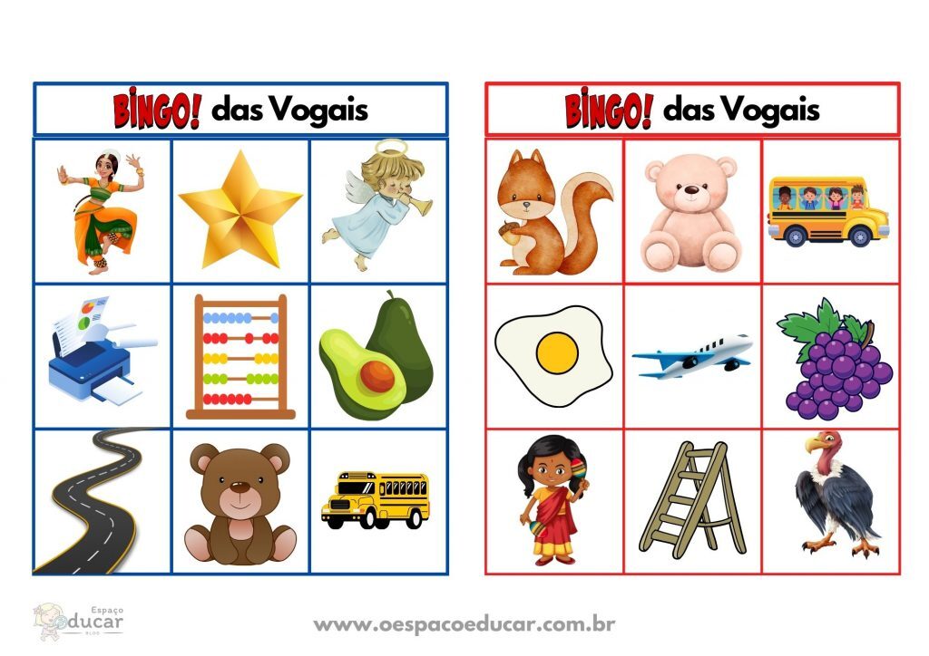 Bingo das vogais!